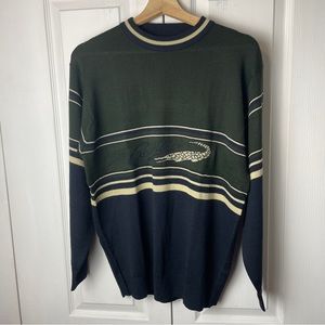 Crocodile Logo Preppy Knit Sweater
